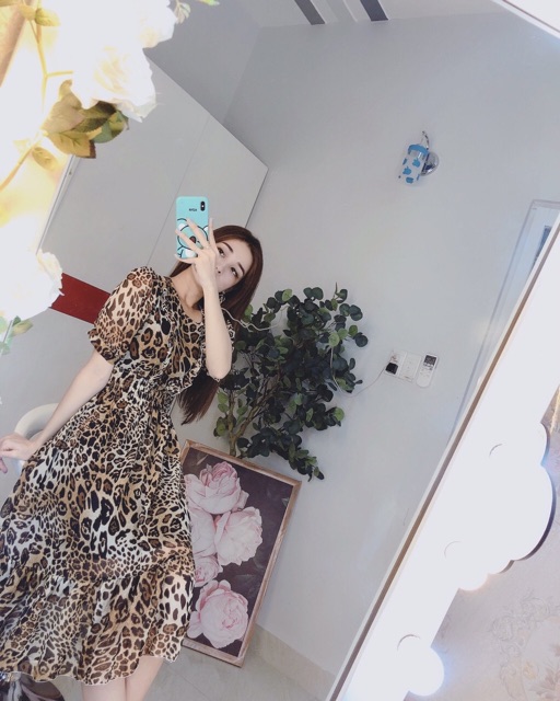 Đầm hoa nhí tay phồng bèo cánh tiên (hình thật+video) | BigBuy360 - bigbuy360.vn