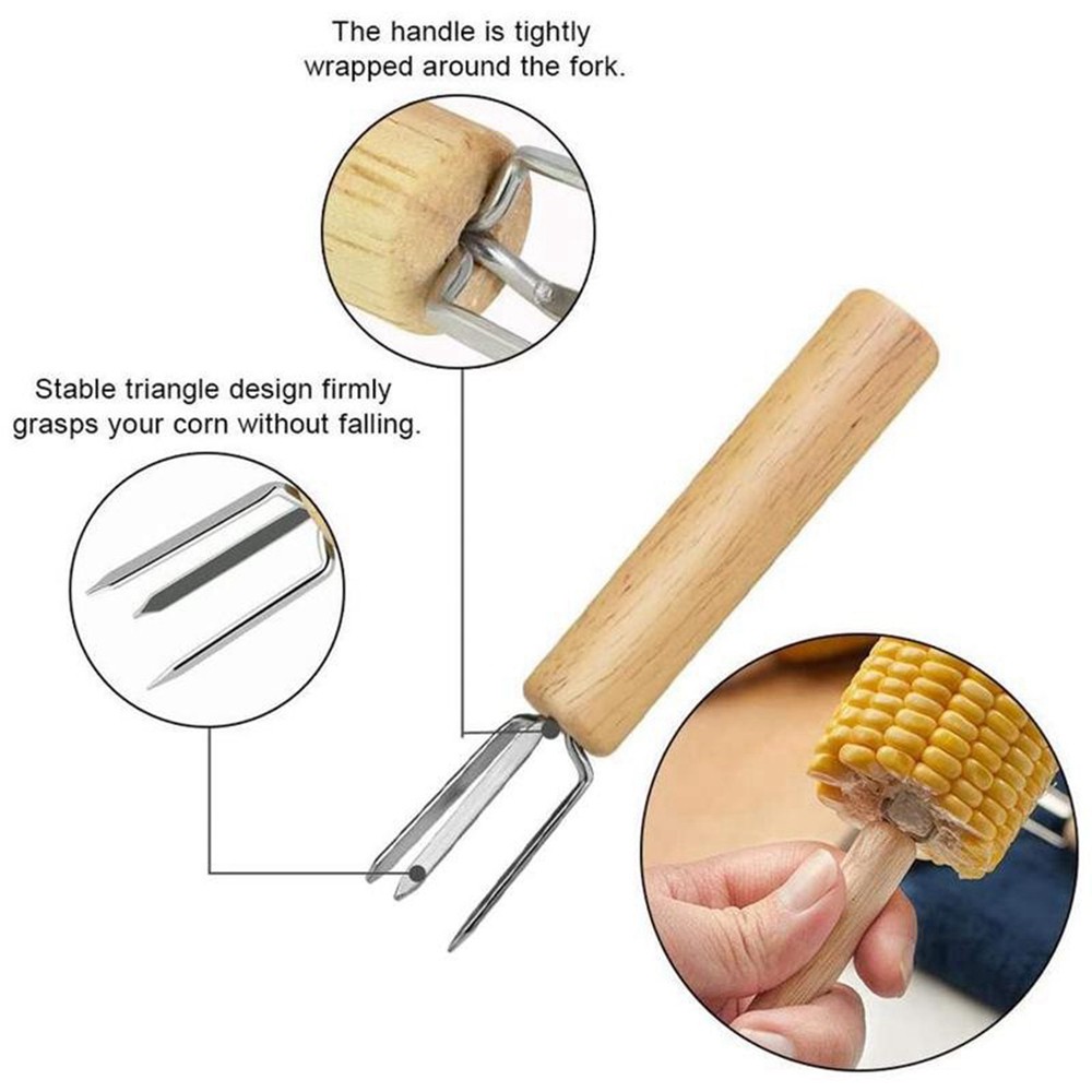 EPOCH Set 1 / 3 / 5 / 10 Xiên Ăn Bắp Nướng Tiện Dụng Chất Lượng Cao