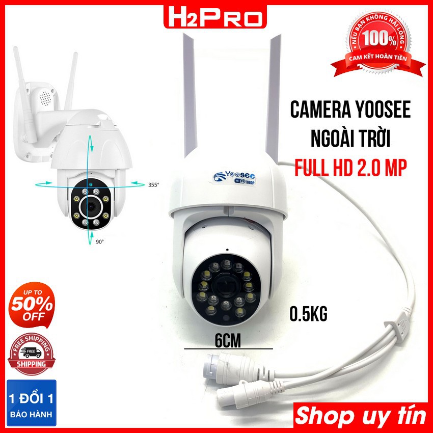 Camera ngoài trời Yoosee Wifi 2.0Mp Full HD 1080P rõ nét, góc rộng, camera yoosee 1080p 2 râu giá rẻ