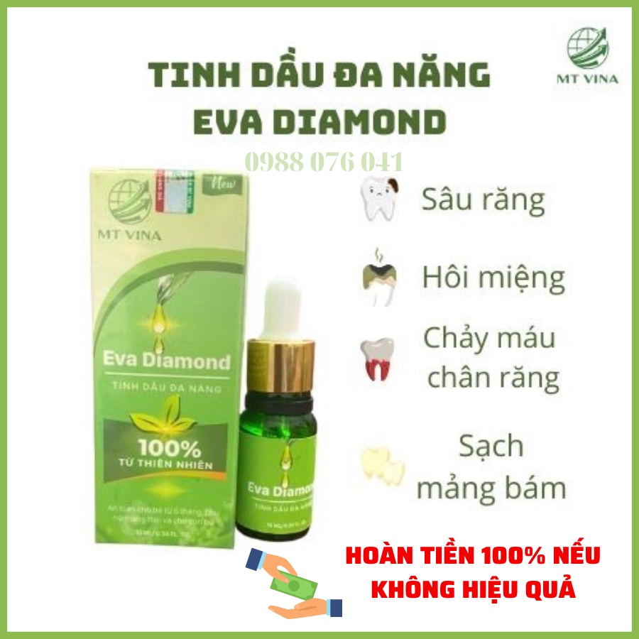 Tinh dầu Eva Diamond, Hỗ Trợ Tất Cả Các Vẫn Đề Về Răng Miệng, Hộp 10ml