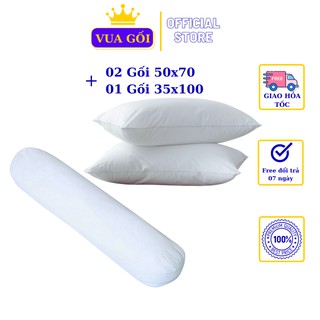 Ruột gối nằm bông gòn ép hơi cao cấp vua gối standard pillow combo