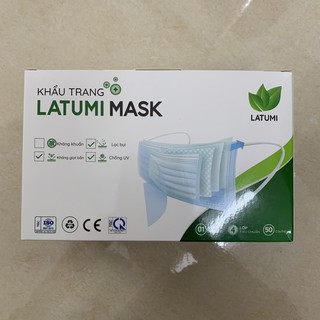  Khẩu Trang Kháng Khuẩn ⚜️LATUMI⚜️ Khẩu Trang Y Tế 50 Chiếc Khẩu Trang Dày Dặn