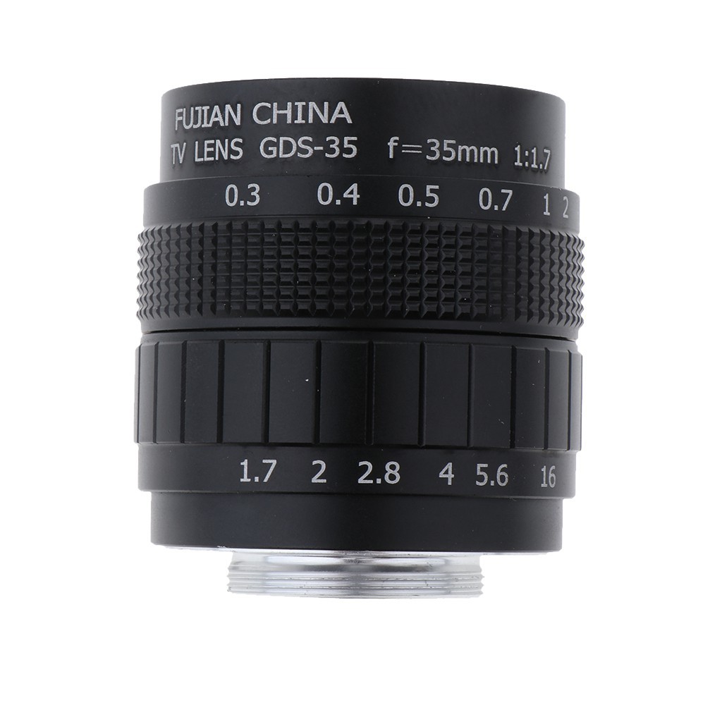 35mm f/1.7 TV Lens Manual Focus for C-Mount Mirrorless Camera