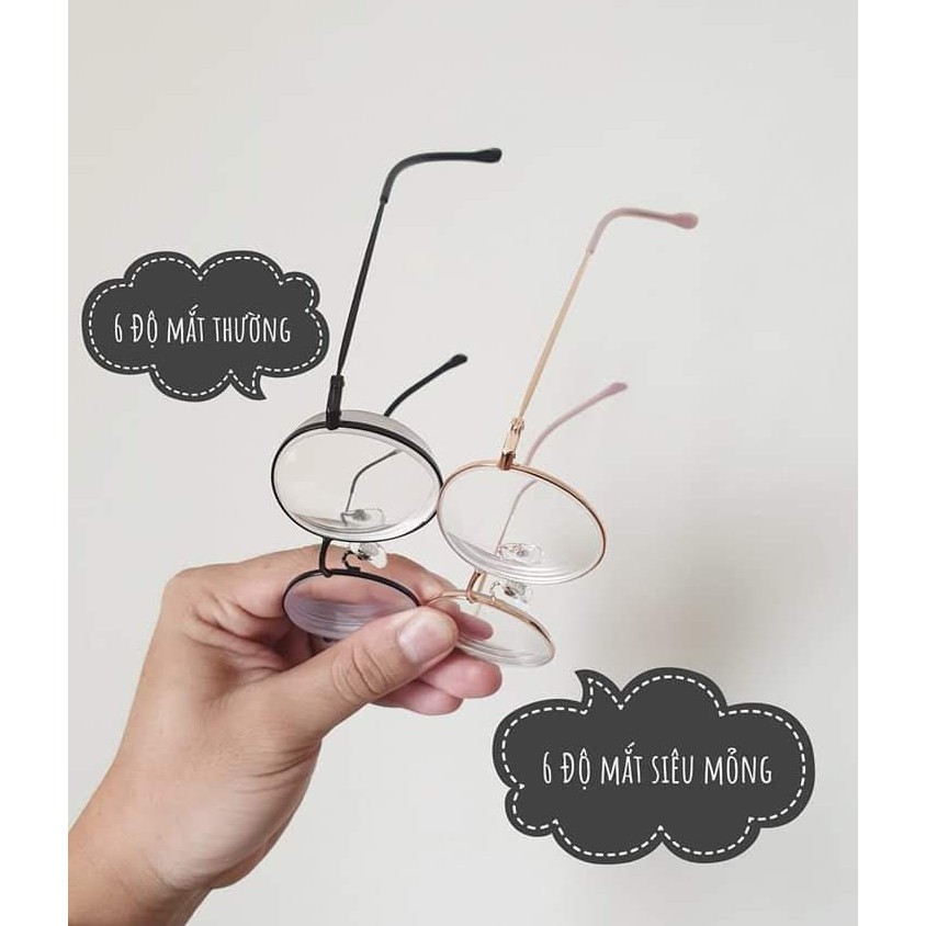 Mắt kính cận loạn các loại số đo từ 0,25 đến 10 độ, Mắt kính phản quang chống ánh sáng xanh siêu mỏng giảm bám vân tay (