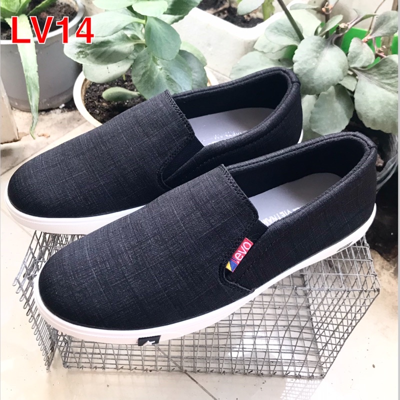 Giày lười vãi nam mẫu mới, phom đẹp, mã LV14, size từ 38-43, màu xám đen sang trọng lịch lãm
