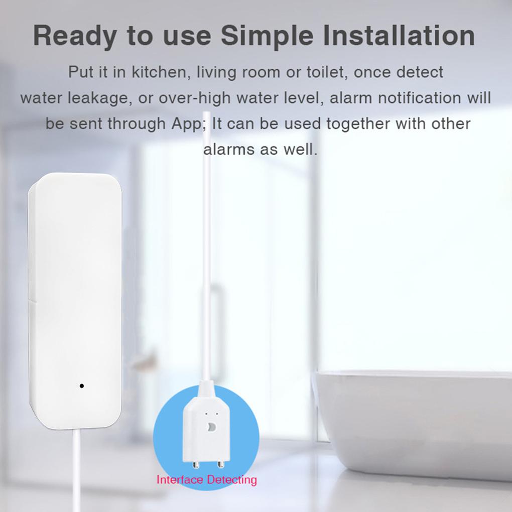 Cảm Biến Rò Rỉ Nước Thông Minh Kết Nối WiFi Cho Nhà Bếp / Phòng Tắm