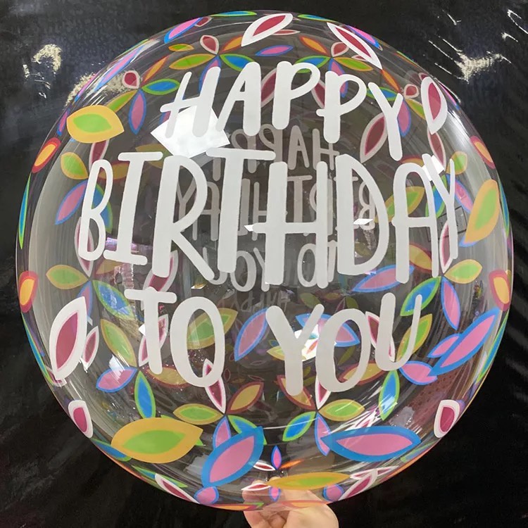 Bong Bóng Bobo Trong Suốt 18inch Dùng Trang Trí Tiệc Sinh Nhật, Đám Cưới