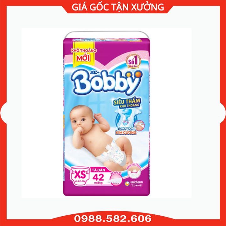 Tã Dán Bobby Size XS Cho Bé (42 miếng)