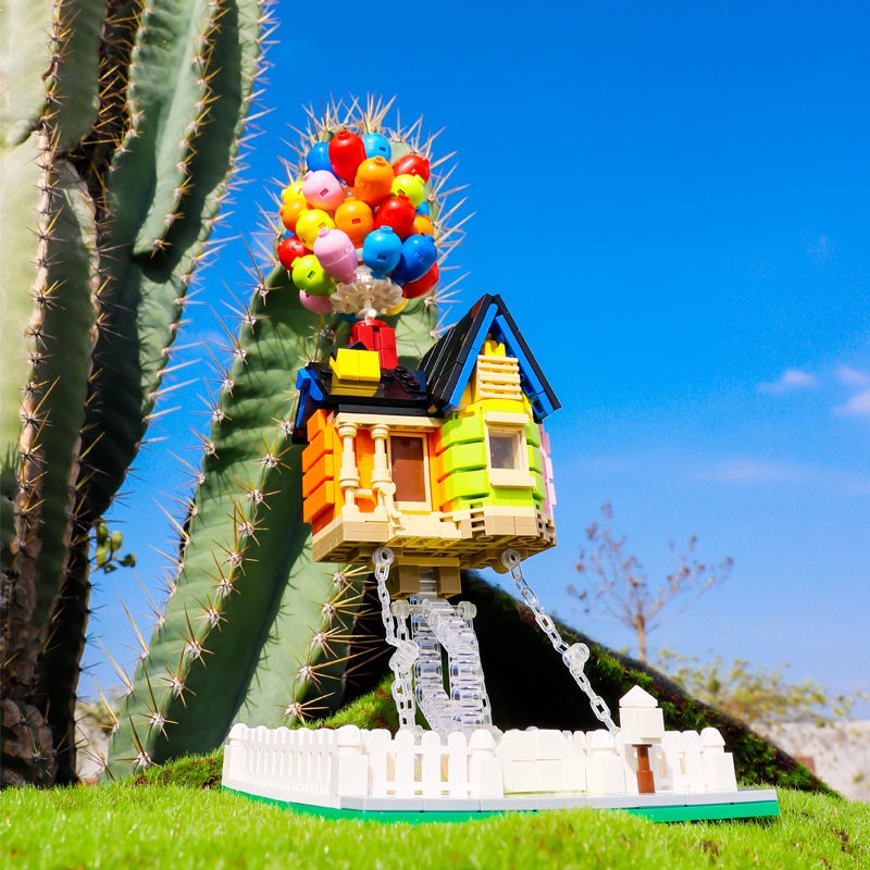 Ngôi nhà bay vòng quanh du lịch Ngôi nhà khinh khí cầu tương thích với phiên bản Lego Girl Quà tặng tốt nghiệp cho bé tr