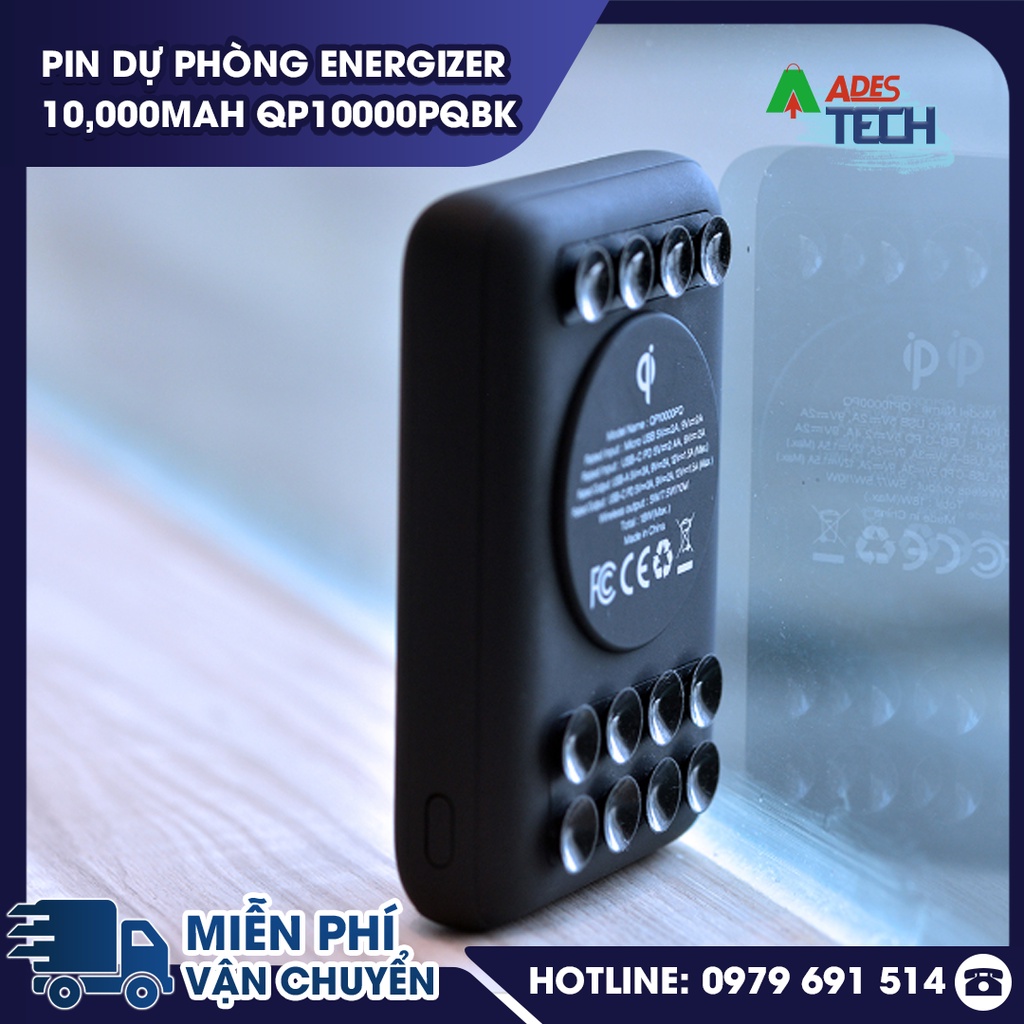 Pin dự phòng Energizer 10,000mAh QP10000PQBK - Tích hợp sạc nhanh đa nền tảng