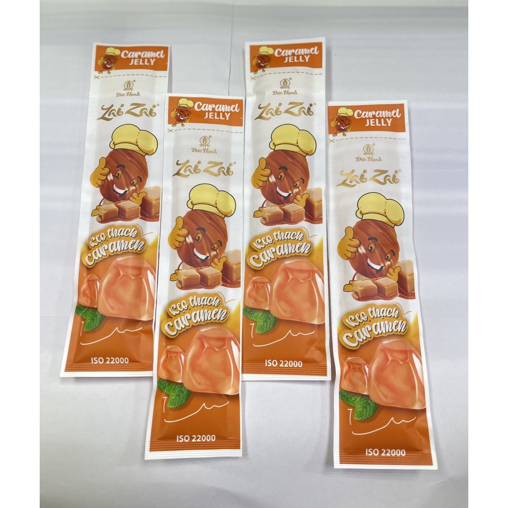 [ Ăn ngon mát ] Kẹo thạch Zaizai vị trà sữa trân châu plus/ vị Caramen gói 320g ăn đã nghiền
