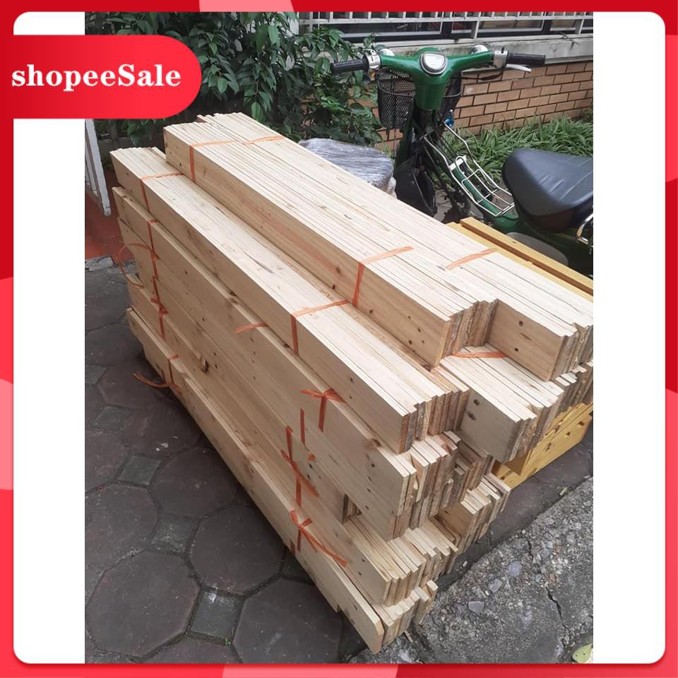 10 Nan pallet - Nan pallet bào 4 mặt - Nan pallet trang trí - Nẹp Gỗ 10 nan gỗ thông pallet sofa