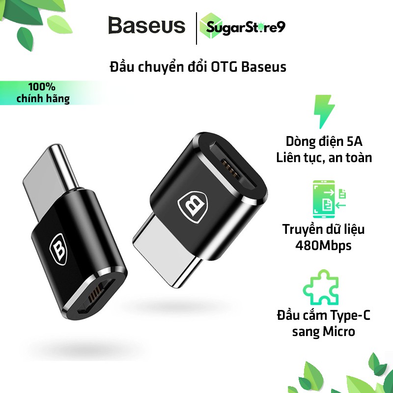 Đầu Chuyển Đổi OTG Baseus Cổng Micro Usb/ Type C