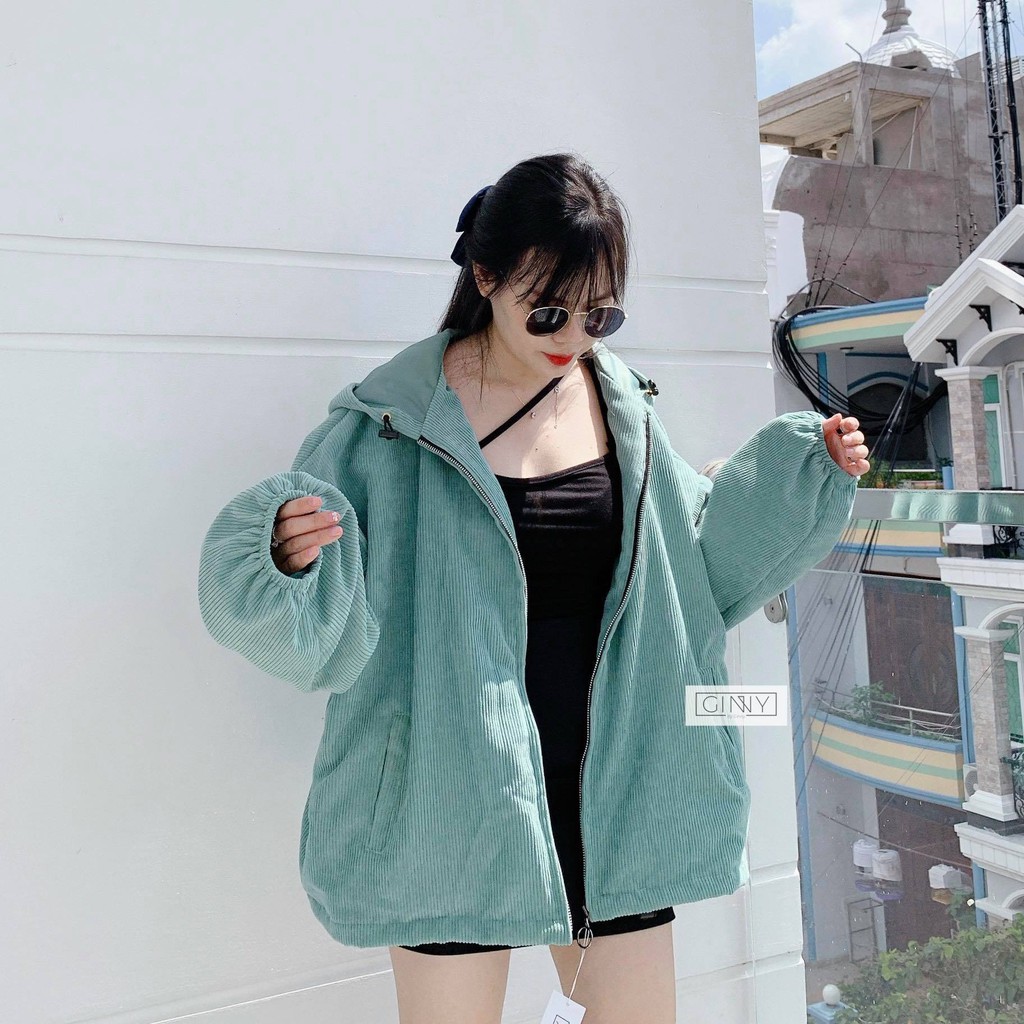 Áo Khoác Nhung Tăm ULZZA 2 Lớp | Áo Khoác Thời Trang Nữ | Form Rộng Freesize | Phong Cách Hàn Quốc | BigBuy360 - bigbuy360.vn