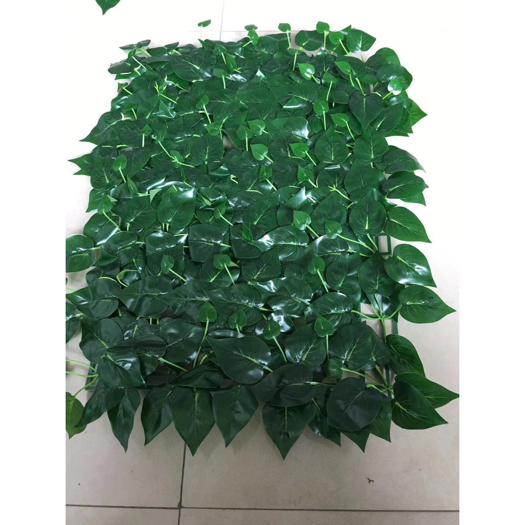 Thảm cỏ nhân tạo - Trang trí tường cây giả - Trầu bà sậm ( KT tấm 40cmx60cm)