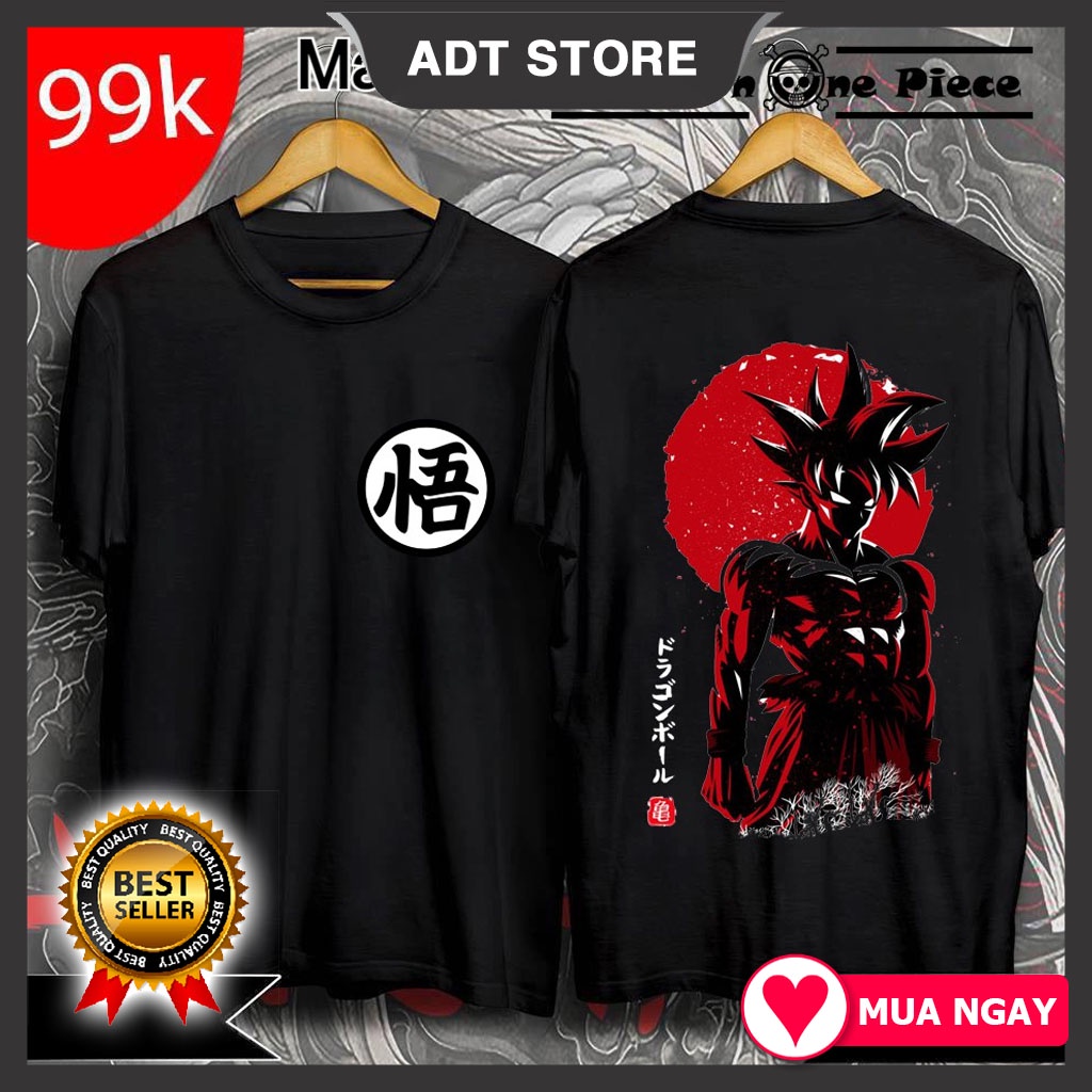 Top 4 Áo Thun In Hình Dragon Ball - Son GoKu "Bảy Viên Ngọc Rồng" Áo Đen 2 Mặt Cực Ngầu độc đẹp giá rẻ siêu HOT