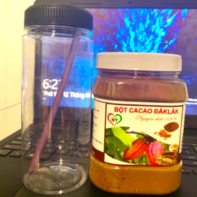 [Mã 156FMCGSALE hoàn 8% đơn 500K] 500g (TẶNG BÌNH NƯỚC) BỘT CA CAO ĐẮK LẮK LOẠI 1.