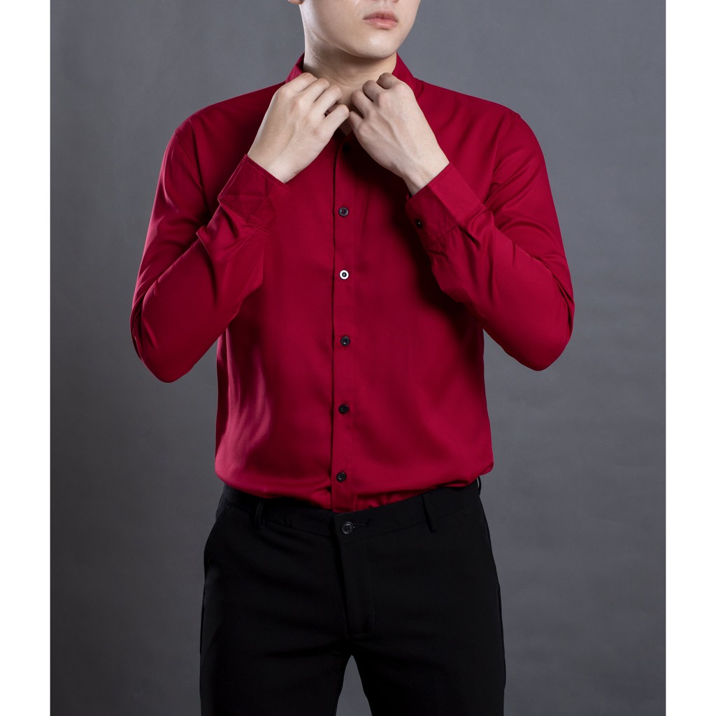 Áo sơ mi trơn form Hàn Quốc cho nam LADOS - 3523 chất kate lụa mềm mại thoáng khí - Áo sơ mi nhiều màu sắc trẻ trung | BigBuy360 - bigbuy360.vn