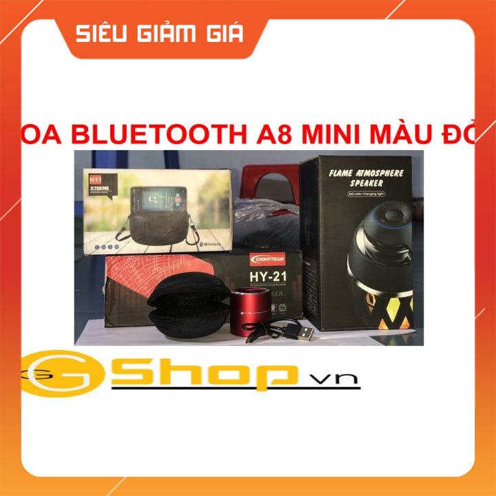 LOA NGHE NHẠC BLUETOOTH A8 MINI MÀU ĐỎ