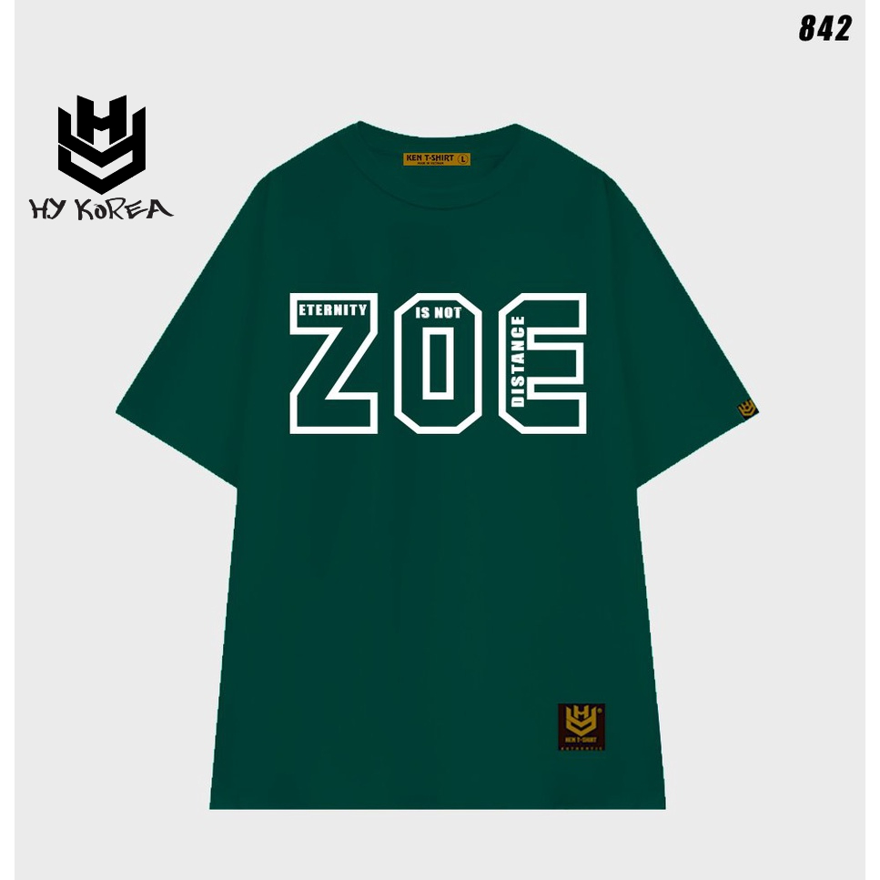 Áo thun form rộng unisex tay lỡ ZOE 842 HY KOREA