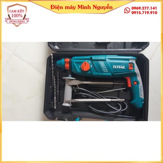 Máy khoan bê tông  TOTAL- TH308268 -công xuất 800w-tặng kèm 5 mũi-hàng chính hãng