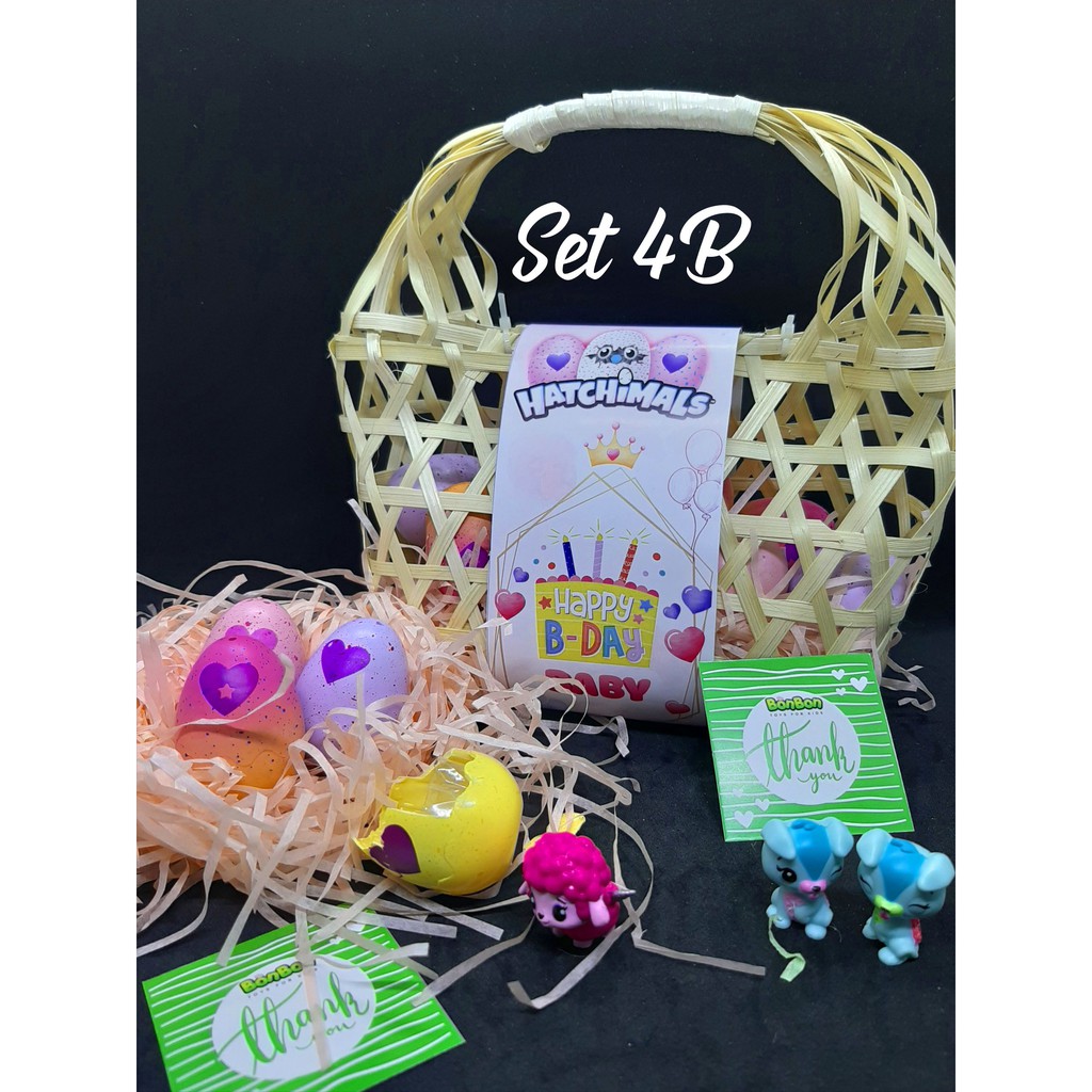 GIỎ TRỨNG HATCHIMALS - QUÀ TẶNG SINH NHẬT (GIỎ 10-15-20 TRỨNG - 5 THÚ RỜI)