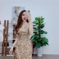 Váy voan tơ thêu hoa 3D