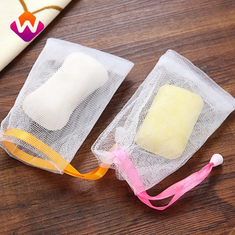 Túi lưới tạo bọt xà phòng tắm rửa mặt treo được tiện dụng