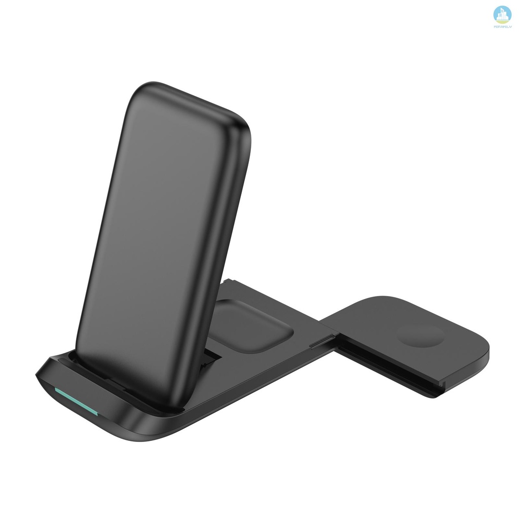 MI  3 in 1 Wireless Charger Qi Wireless Charging Stand Foldable Wireless Charging Pad Replacement for Apple Watch Airpods Pro  12/11/11pro/X/XS/XR/Xs Max