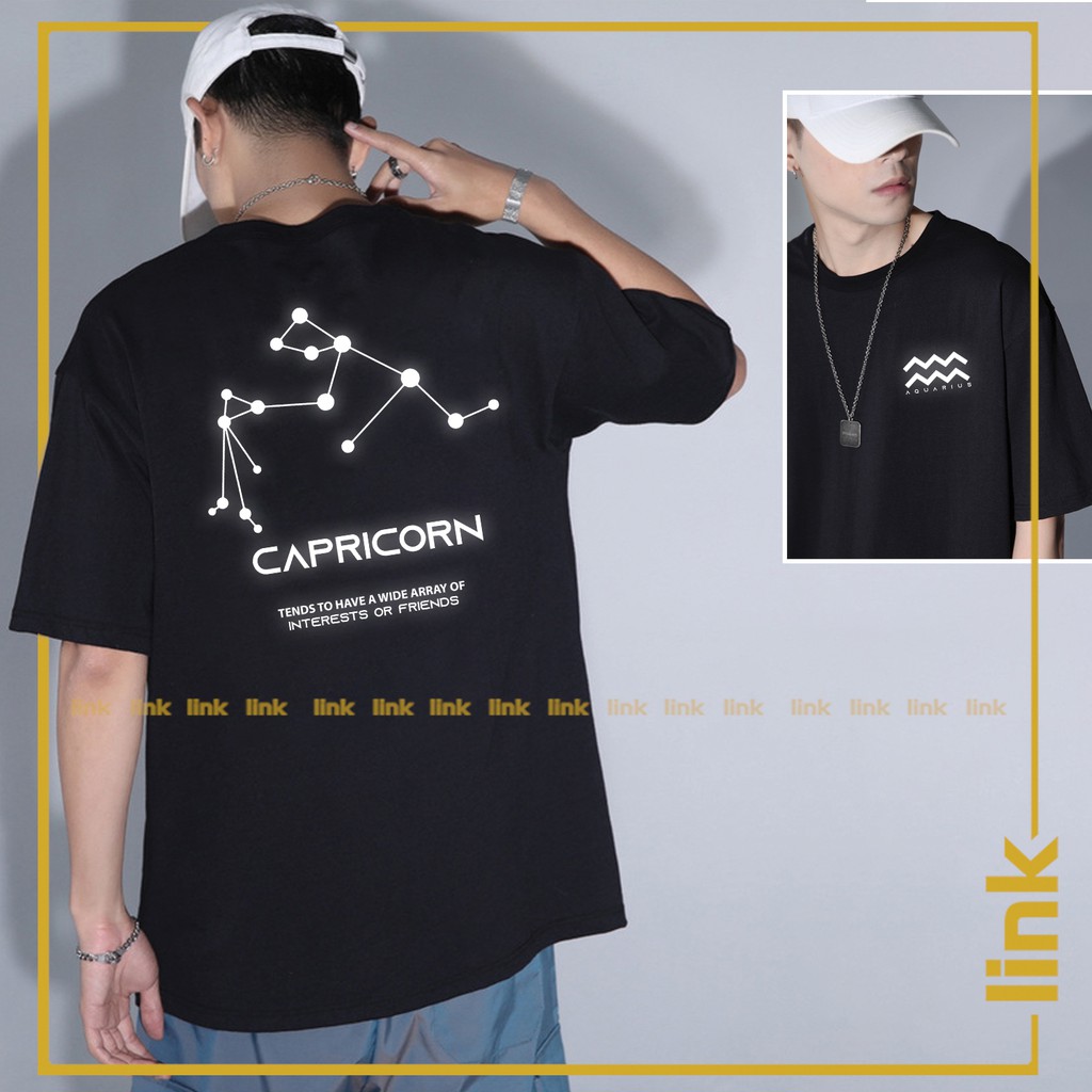 Áo phản quang bạc cung Bảo Bình - Cung Hoàng Đạo  tay lỡ unisex