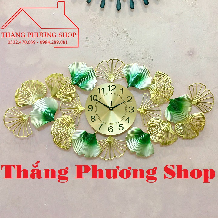 Đồng Hồ Trang Trí Treo Tường Lá Sen TP-001G (Tặng Máy Đồng Hồ Thay Thế)