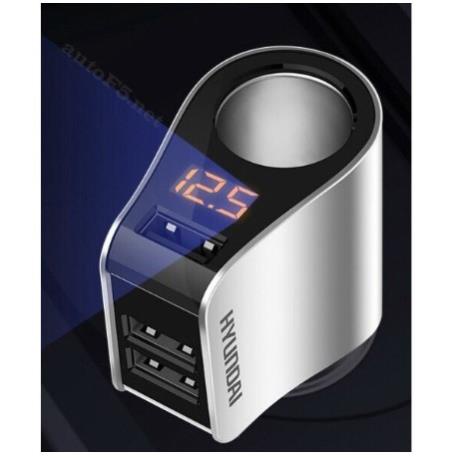 Tẩu Sạc ô tô 3 cổng QC 3.0 - Tẩu chia sạc chính hãng Hyundai HY-10 dùng được cho mọi loại xe