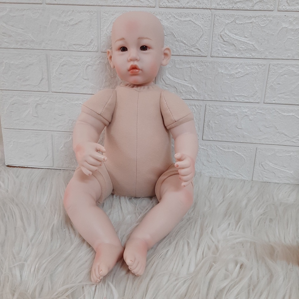 Búp Bê Tái Sinh KEIUMI Trọc Thân Gòn 50 cm - Reborn Toddler Semi Soft Vinyl Doll 20inch