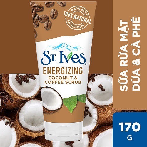 [USA] Sữa rửa mặt St.Ives 170g Trà xanh | Mơ | Lúa mạch | Cam chanh | Bơ Mật Ong | Cà phê &amp; Dừa sạch mụn - Mỹ