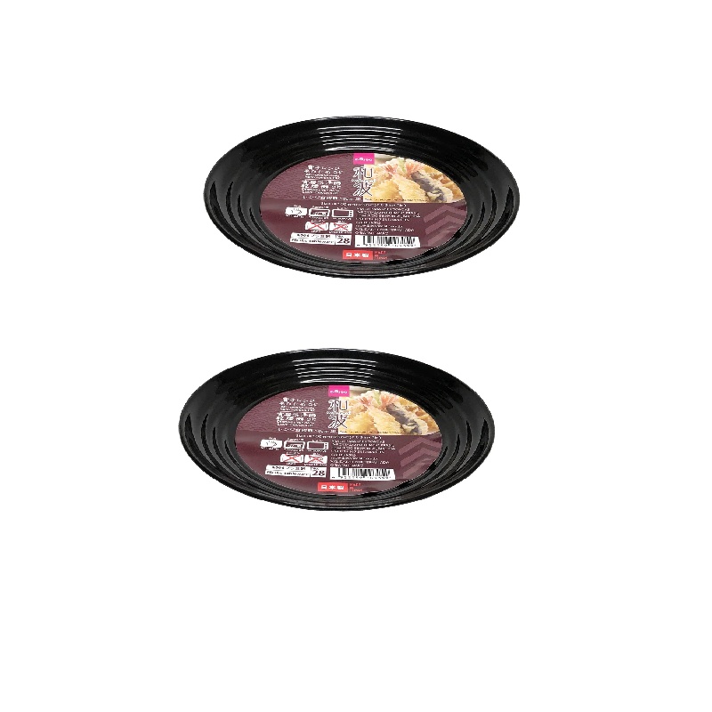 Daiso Cái Đĩa Wanami Dish For Microwave Plate 16Cm Black