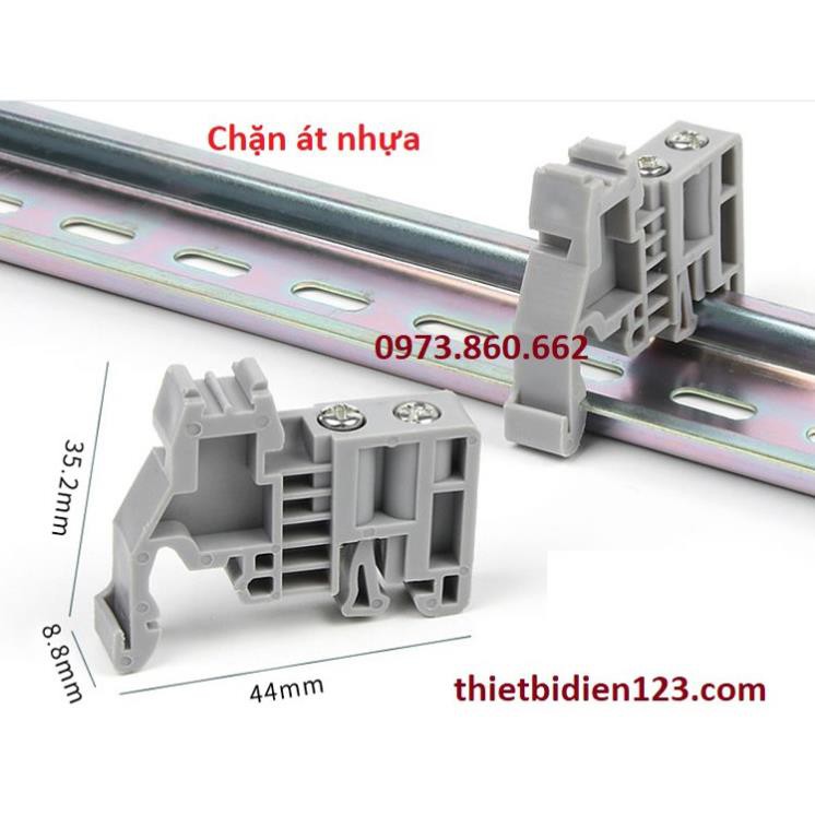 Chặn cuối nhựa thanh ray - CHẶN NHỰA DIN - 20 cái -TBĐ