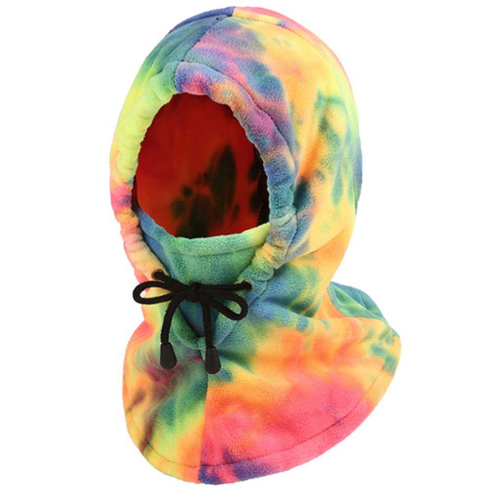 Mũ Balaclava Lót Lông Cừu Giữ Ấm Cổ Màu Cầu Vồng Cho Nam Và Nữ