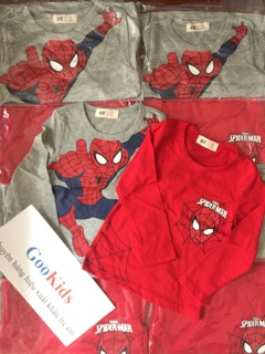 Áo thun dài tay spiderman HM chuẩn auth