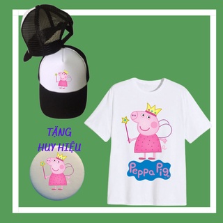 Mũ heo Peppa Pig, Áo phông heo Peppa, Huy hiệu Heo Peppa 5.8cm cho bé gái
