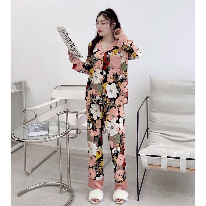 bộ pijama mặc nhà chất lụa mango | BigBuy360 - bigbuy360.vn