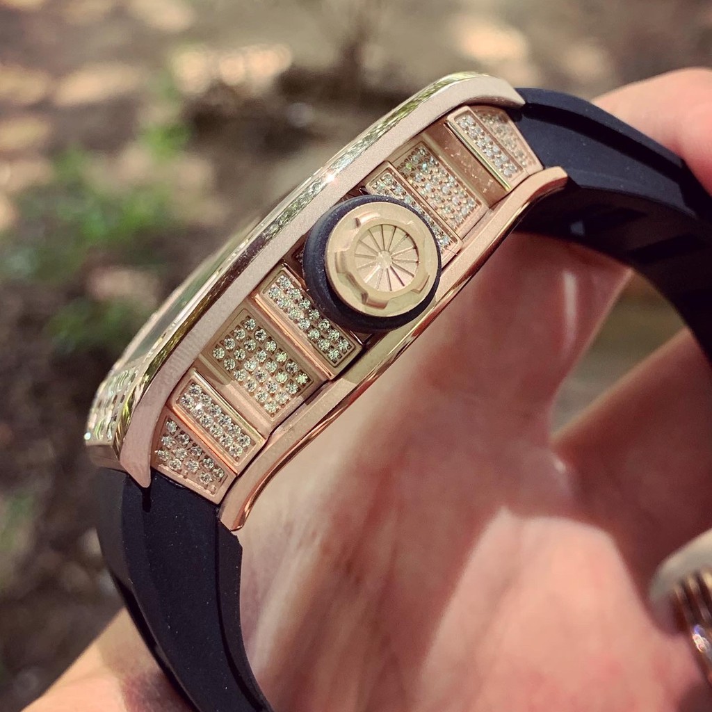 Đồng Hồ Nam RM SKULL Xuyên Thấu Size 42mm, Máy Cơ Automatic Nhật, Chống Nước