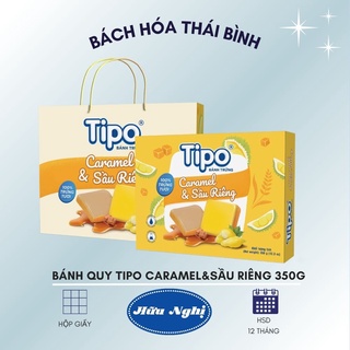 Bánh trứng nướng Tipo Hữu Nghị hỗn hợp Caramel và sầu riêng hộp 350g