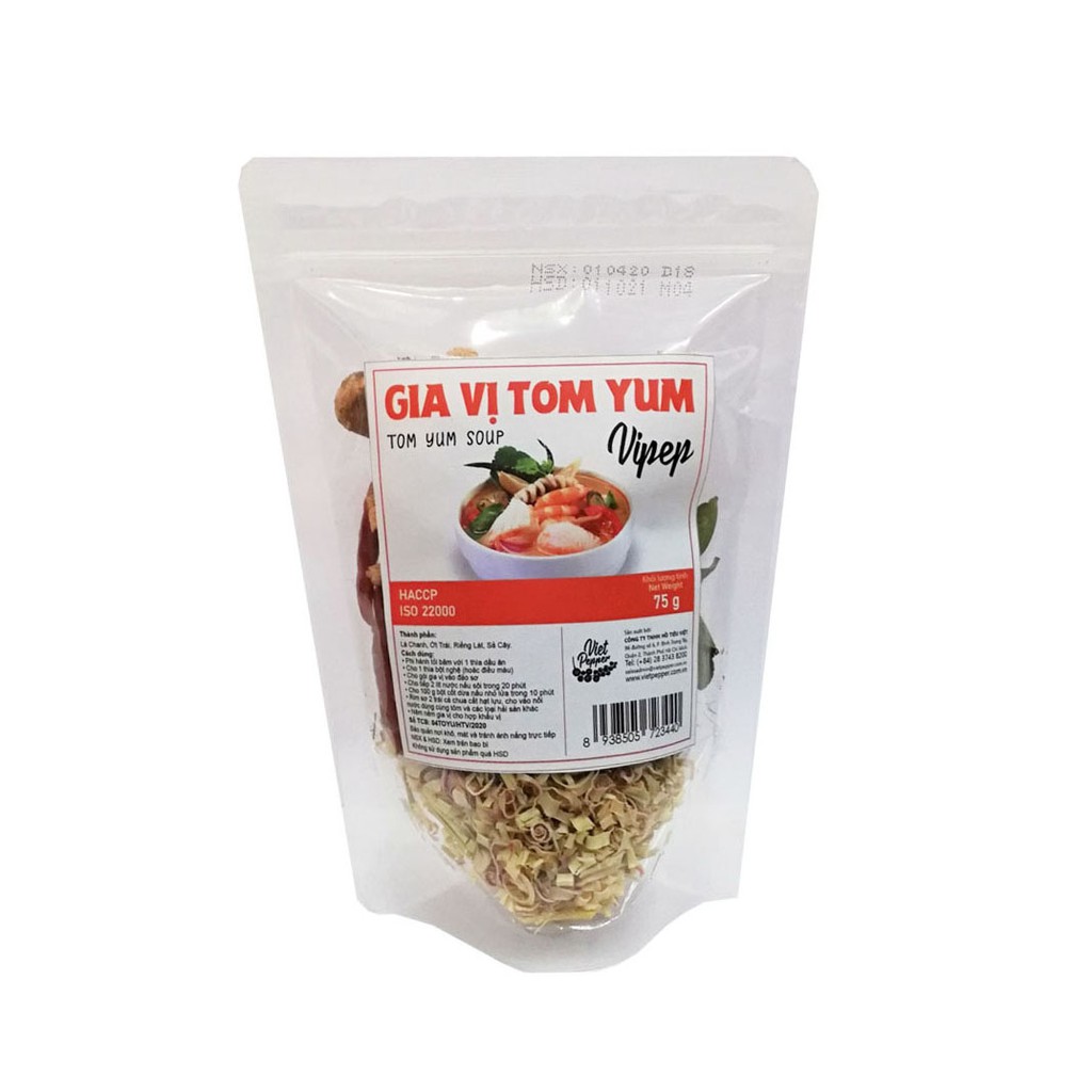 Gia Vị Nấu TomYum Vipep 75gr- Gói gia vị tạo nên mùi thơm đặc trưng cho món Tomyum