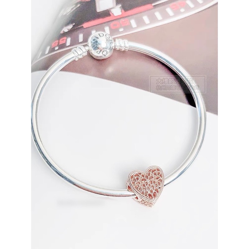 charm pan hoạ tiết cổ điển vàng hồng bạc s925 cao cấp