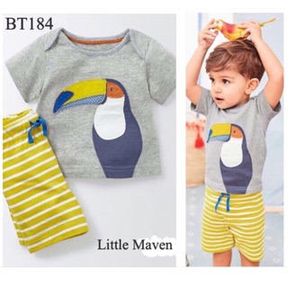 18m-6t: bộ thun little maven chú vẹt bé trai