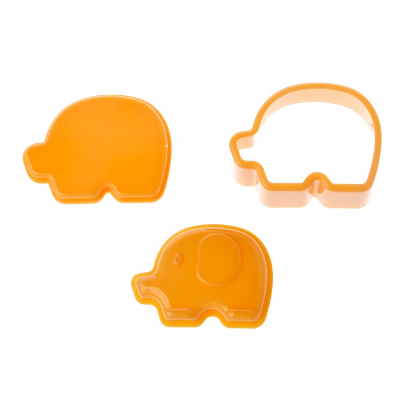 Set 3 khuôn làm cơm nắm tạo hình chú gấu/ con cá/ con voi xinh xắn