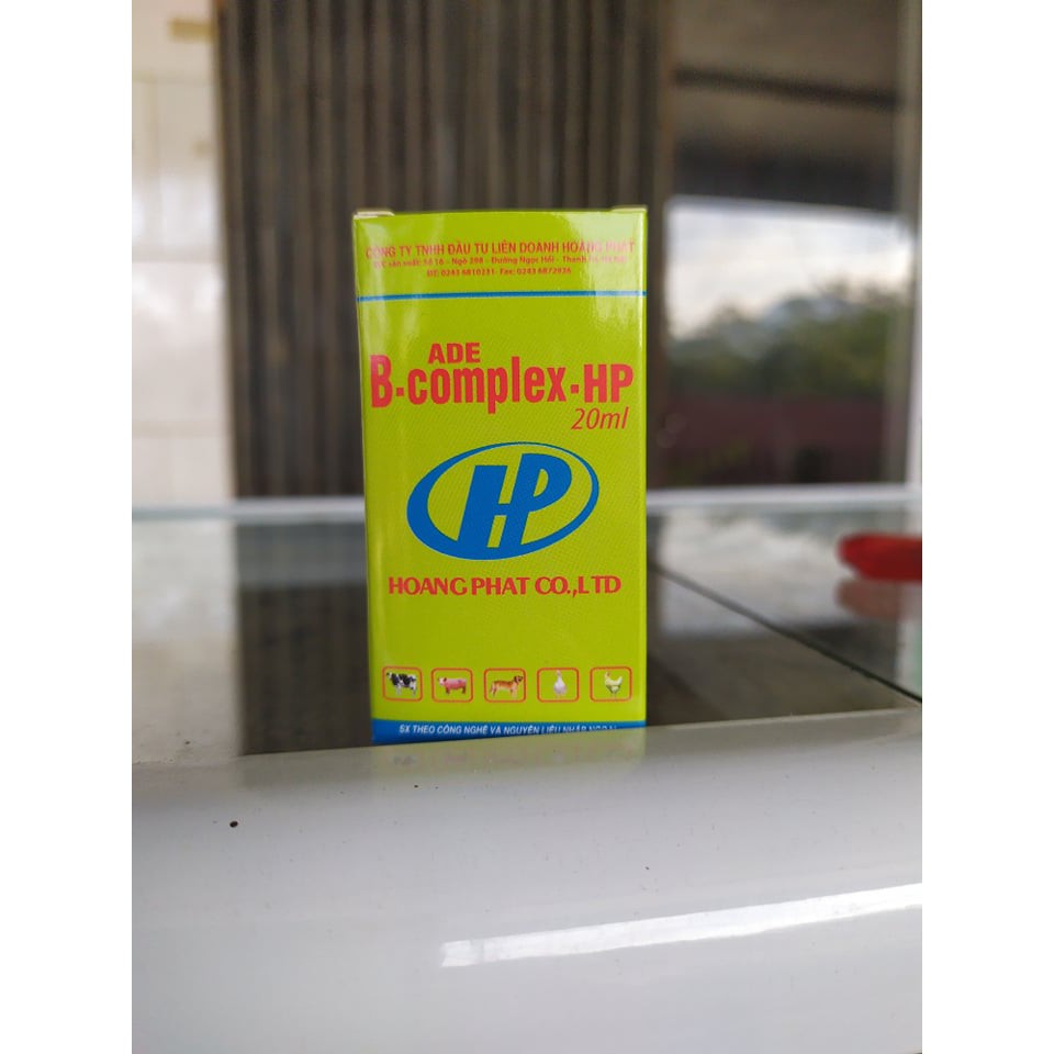 ADE BComplex HP 20ml Thuốc bổ, trợ sức cho chó, mèo, gia súc, gia cầm