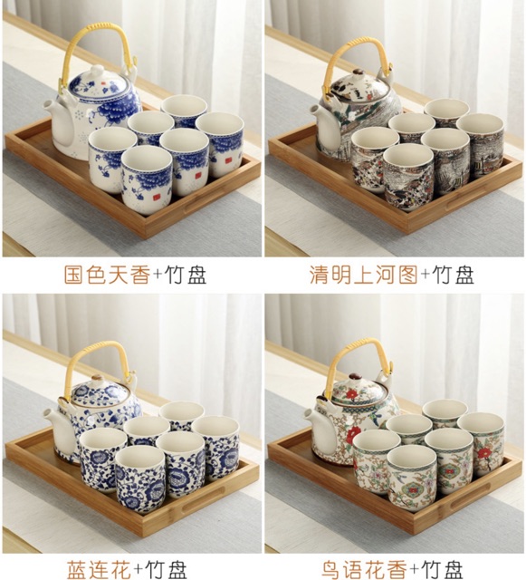 Set bộ ấm trà 6 tách Nhật Bản