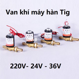 Van khí máy hàn tig , mig ,plasma , 24V , 220V