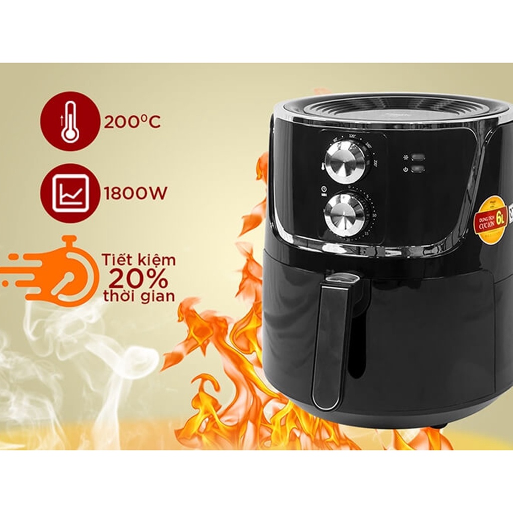 Nồi chiên không dầu Magic A-801 6L công suất 1800W